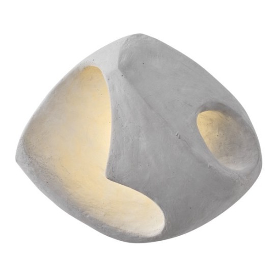 ΑΠΛΙΚΑ ΤΟΙΧΟΥ ΠΟΛΥΣΤΕΡΙΝΗΣ LED 5W 600Lm 3000K 360X210mm ΓΚΡΙ ARTE ILLUMINA RAYON