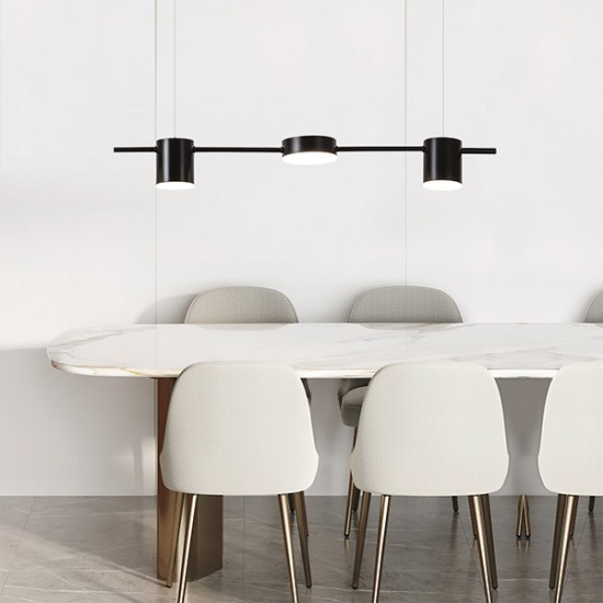 ΦΩΤΙΣΤΙΚΟ ΚΡΕΜΑΣΤΟ 3ΦΩΤΟ LED 24W  ΜΑΥΡΟ