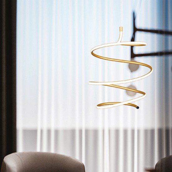 ΦΩΤΙΣΤΙΚΟ ΚΡΕΜΑΣΤΟ ΣΤΡΟΓΓΥΛΟ LED 60W ΧΡΥΣΟ