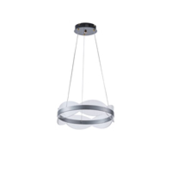 ΦΩΤΙΣΤΙΚΟ ΚΡΕΜΑΣΤΟ ΑΚΡΥΛΙΚΟ ΣΤΡΟΓΓΥΛΟ LED 48W Φ450mm 3000K 4320Lm ΑΣΗΜΙ ARTE ILLUMINA TORINO