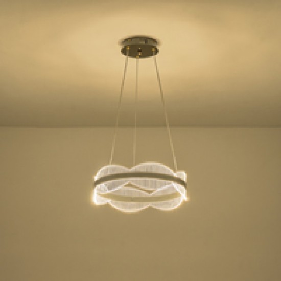 ΦΩΤΙΣΤΙΚΟ ΚΡΕΜΑΣΤΟ ΑΚΡΥΛΙΚΟ ΣΤΡΟΓΓΥΛΟ LED 48W Φ450mm 3000K 4320Lm ΑΣΗΜΙ ARTE ILLUMINA TORINO