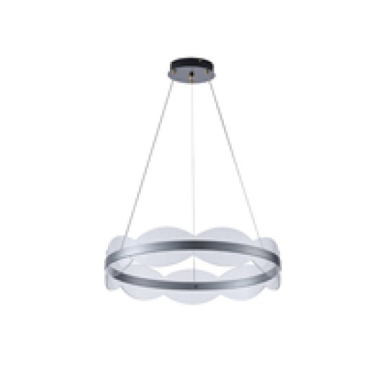 ΦΩΤΙΣΤΙΚΟ ΚΡΕΜΑΣΤΟ ΑΚΡΥΛΙΚΟ ΣΤΡΟΓΓΥΛΟ LED 60W Φ650mm 3000K 5400Lm ΑΣΗΜΙ ARTE ILLUMINA TORINO