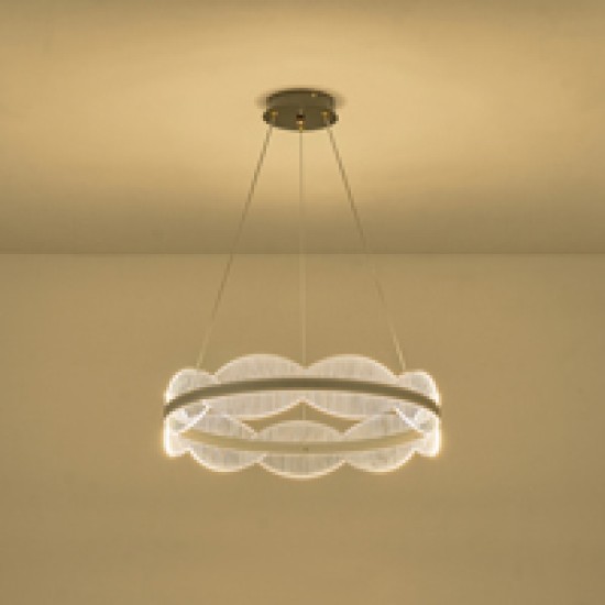 ΦΩΤΙΣΤΙΚΟ ΚΡΕΜΑΣΤΟ ΑΚΡΥΛΙΚΟ ΣΤΡΟΓΓΥΛΟ LED 60W Φ650mm 3000K 5400Lm ΑΣΗΜΙ ARTE ILLUMINA TORINO