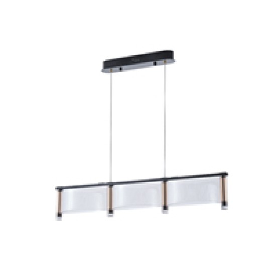 ΦΩΤΙΣΤΙΚΟ ΚΡΕΜΑΣΤΟ ΑΚΡΥΛΙΚΟ LED 40W 4320Lm 3000K 900X270X175mm Γαλλικό Χρυσό  RAVENA