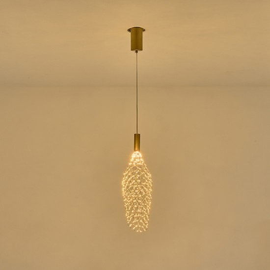 ΦΩΤΙΣΤΙΚΟ ΜΕΤΑΛΛΟ ΜΟΝΟΦΩΤΟ LED 6,3W 3000Κ 648Lm 146x1780mm ΧΡΥΣΟ ARTE ILLUMINA PERFORATO