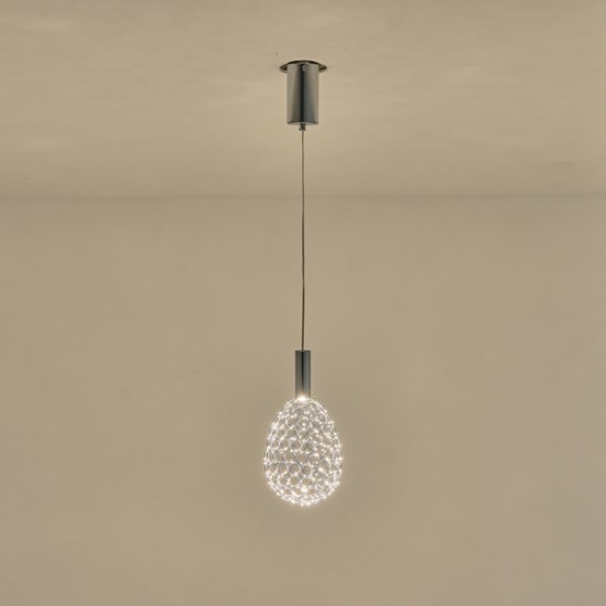 ΦΩΤΙΣΤΙΚΟ ΜΕΤΑΛΛΟ ΜΟΝΟΦΩΤΟ ΟΒΑΛ LED 6,3W 3000K 648Lm Φ140x1400mm ΑΣΗΜΙ ARTE ILLUMINA PERFORATO