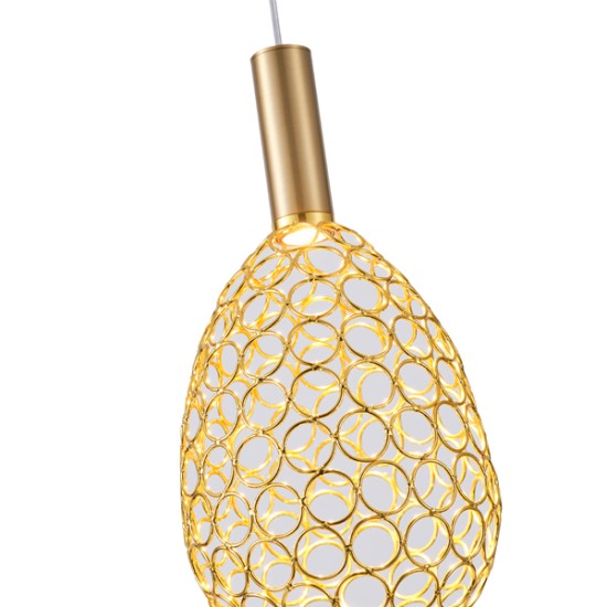 ΦΩΤΙΣΤΙΚΟ ΜΕΤΑΛΛΟ ΜΟΝΟΦΩΤΟ ΟΒΑΛ LED LED 6,3W 3000K 648Lm 140x1580mm ΧΡΥΣΟ ARTE ILLUMINA PERFORATO