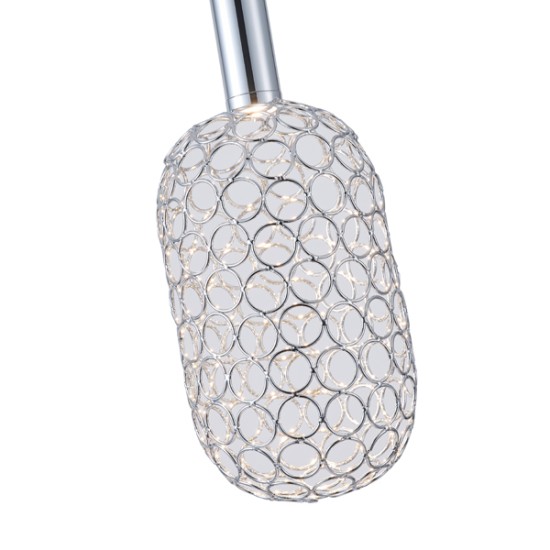 ΦΩΤΙΣΤΙΚΟ ΜΕΤΑΛΛΟ ΜΟΝΟΦΩΤΟ LED 6,3W 3000K 648Lm Φ200X1580mm ΑΣΗΜΙ ARTE ILLUMINA PERFORATO