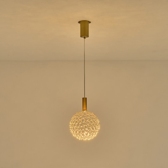 ΦΩΤΙΣΤΙΚΟ ΜΕΤΑΛΛΟ ΜΟΝΟΦΩΤΟ ΟΒΑΛ  LED 6,3W 3000K 648Lm Φ20x1588mm ΧΡΥΣΟ ARTE ILLUMINA PERFORATO