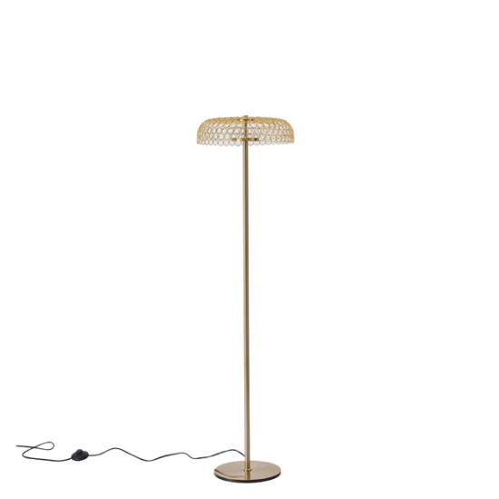 ΦΩΤΙΣΤΙΚΟ ΕΠΙΔΑΠΕΔΙΟ ΜΕΤΑΛΛIKO LED 10W 3000K 1080Lm Φ350x1350mm ΧΡΥΣΟ ARTE ILLUMINA PERFORATO