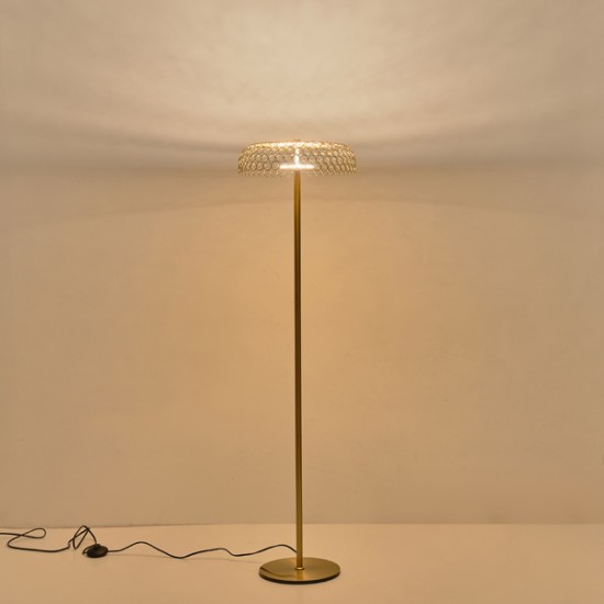 ΦΩΤΙΣΤΙΚΟ ΕΠΙΔΑΠΕΔΙΟ ΜΕΤΑΛΛIKO LED 10W 3000K 1080Lm Φ350x1350mm ΧΡΥΣΟ ARTE ILLUMINA PERFORATO