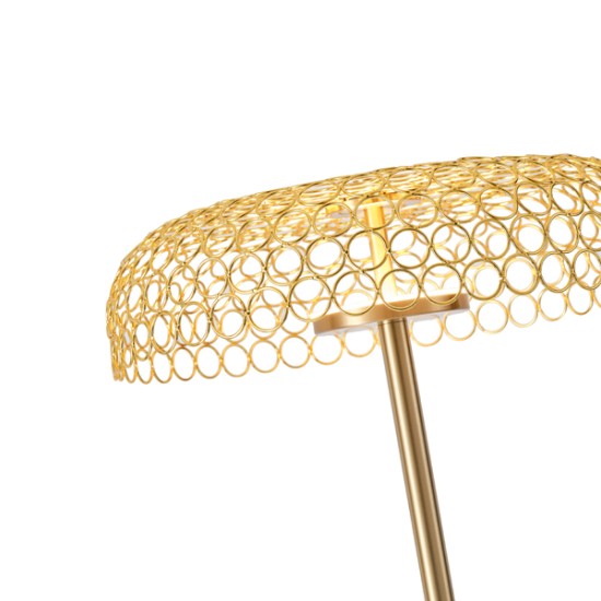 ΦΩΤΙΣΤΙΚΟ ΕΠΙΔΑΠΕΔΙΟ ΜΕΤΑΛΛIKO LED 10W 3000K 1080Lm Φ350x1350mm ΧΡΥΣΟ ARTE ILLUMINA PERFORATO