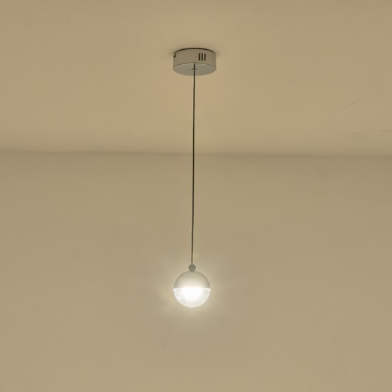 ΦΩΤΙΣΤΙΚΟ ΚΡΕΜΑΣΤΟ ΑΛΟΥΜΙΝΙΟ LED 6W 3000Κ  Φ10 ΑΣΗΜΙ ARTE ILLUMINA MELANIE