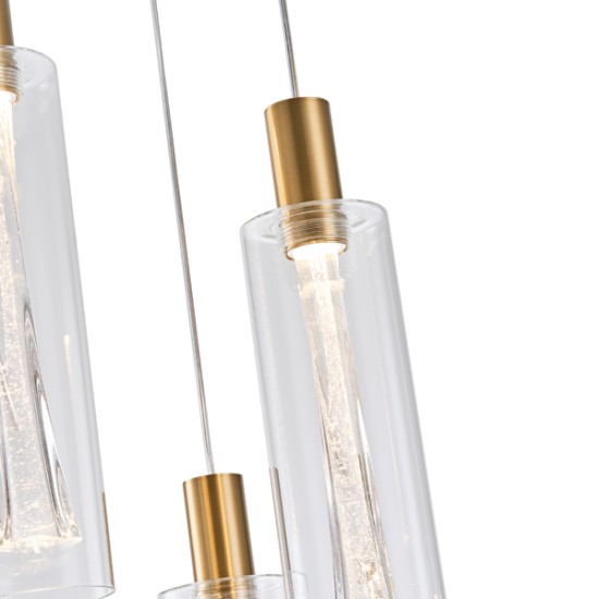 ΦΩΤΙΣΤΙΚΟ ΚΡΕΜΑΣΤΟ ΓΥΑΛΙ 3ΦΩΤΟ 21W 3000K 2500Lm Φ250x1630mm ARTE ILLUMINA VIAL