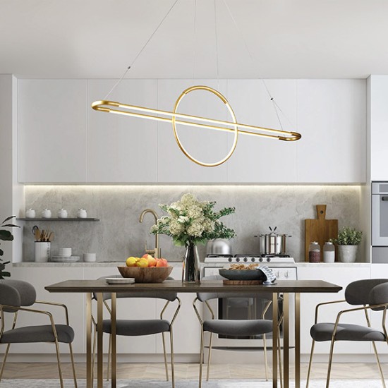 ΦΩΤΙΣΤΙΚΟ ΚΡΕΜΑΣΤΟ ΓΡΑΜΜΙΚΟ LED 45W 3000Κ ΧΡΥΣΟ