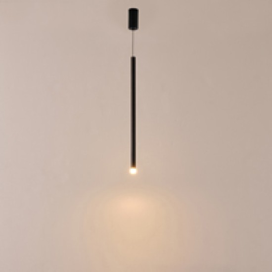 ΦΩΤΙΣΤΙΚΟ ΚΡΕΜΑΣΤΟ ΑΛΟΥΜΙΝΙΟ LED 3W 3000K 300Lm Φ50X1200mm ΜΑΥΡΟ ARTE ILLUMINA CASCADE