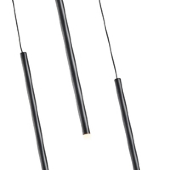 ΦΩΤΙΣΤΙΚΟ ΚΡΕΜΑΣΤΟ ΑΛΟΥΜΙΝΙΟ LED 6W 3000K 600Lm Φ300X1500mm ΜΑΥΡΟ ARTE ILLUMINA CASCADE