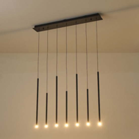 ΦΩΤΙΣΤΙΚΟ ΚΡΕΜΑΣΤΟ ΑΛΟΥΜΙΝΙΟ LED 16W 3000K 600Lm 940X1500mm ΜΑΥΡΟ ARTE ILLUMINA CASCADE