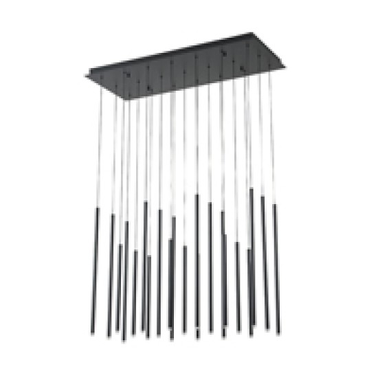 ΦΩΤΙΣΤΙΚΟ ΚΡΕΜΑΣΤΟ ΑΛΟΥΜΙΝΙΟ LED 47W 3000K 4700Lm 940X1500mm ΜΑΥΡΟ ARTE ILLUMINA CASCADE