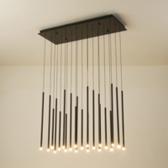 ΦΩΤΙΣΤΙΚΟ ΚΡΕΜΑΣΤΟ ΑΛΟΥΜΙΝΙΟ LED 47W 3000K 4700Lm 940X1500mm ΜΑΥΡΟ ARTE ILLUMINA CASCADE