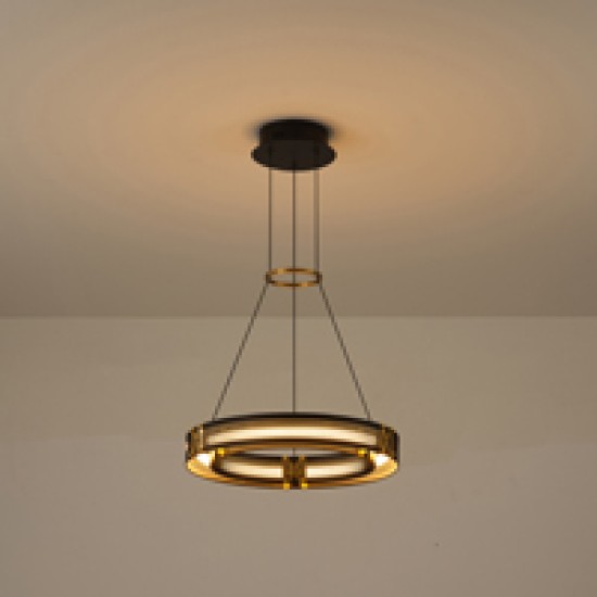 ΦΩΤΙΣΤΙΚΟ ΚΡΕΜΑΣΤΟ ΑΛΟΥΜΙΝΙΟ LED 21W 3000K 2100Lm 420X1200mm ΜΑΥΡΟ-ΧΡΥΣΟ  ARTE ILLUMINA LUIS