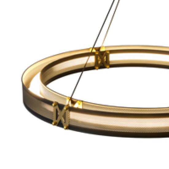 ΦΩΤΙΣΤΙΚΟ ΚΡΕΜΑΣΤΟ ΑΛΟΥΜΙΝΙΟ LED 33W 3000K 3300Lm 620X1200mm ΜΑΥΡΟ-ΧΡΥΣΟ ARTE ILLUMINA LUIS