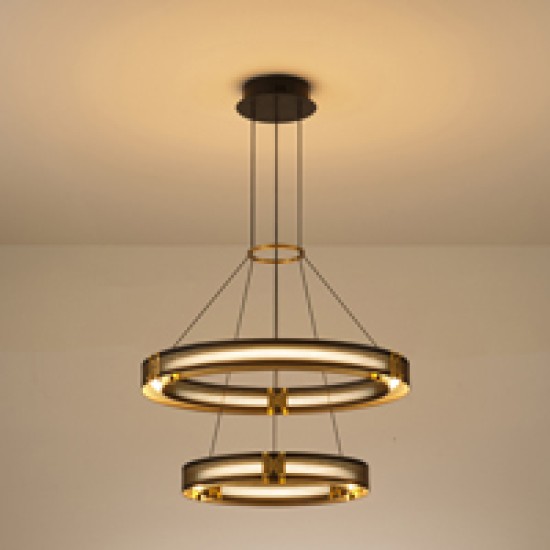 ΦΩΤΙΣΤΙΚΟ ΚΡΕΜΑΣΤΟ ΑΛΟΥΜΙΝΙΟ LED 62W 3000K 6200Lm 620X1200mm ΜΑΥΡΟ-ΧΡΥΣΟ ARTE ILLUMINA LUIS