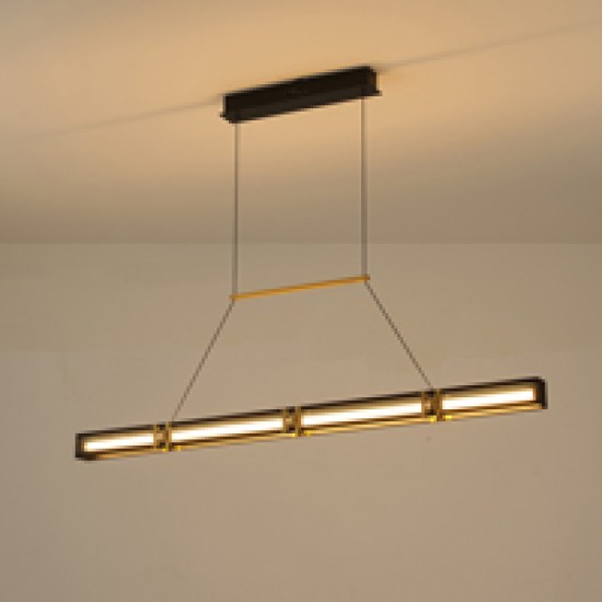 ΦΩΤΙΣΤΙΚΟ ΚΡΕΜΑΣΤΟ ΑΛΟΥΜΙΝΙΟ LED 21W 3000K 2100Lm 1200X1200mm ΜΑΥΡΟ-ΧΡΥΣΟ ARTE ILLUMINA LUIS