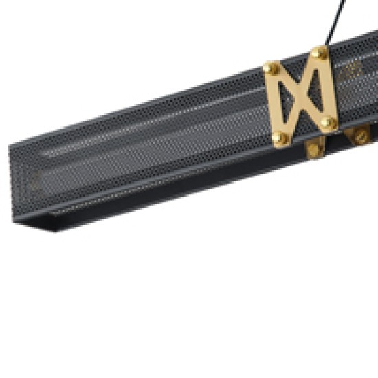 ΦΩΤΙΣΤΙΚΟ ΚΡΕΜΑΣΤΟ ΑΛΟΥΜΙΝΙΟ LED 21W 3000K 2100Lm 1200X1200mm ΜΑΥΡΟ-ΧΡΥΣΟ ARTE ILLUMINA LUIS