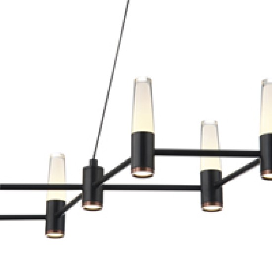 ΦΩΤΙΣΤΙΚΟ ΚΡΕΜΑΣΤΟ ΑΛΟΥΜΙΝΙO LED 58W 3000K 5800Lm 1200X1500mm  ΜΑΥΡΟ-ΧΡΥΣΟ ARTE ILLUMINA VELAS