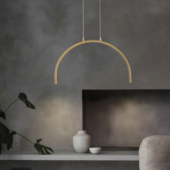 ΦΩΤΙΣΤΙΚΟ ΚΡΕΜΑΣΤΟ AΛΟΥΜΙΝΙΟ-METAΛΛΟ LED 5W 448Lm 3000K 600X20X1500mm ΜΠΡΟΝΖΕ  APSIS