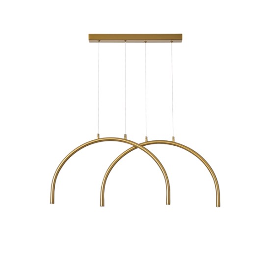 ΦΩΤΙΣΤΙΚΟ ΚΡΕΜΑΣΤΟ AΛΟΥΜΙΝΙΟ-METAΛΛΟ 2ΦΩΤΟ LED 10W 896Lm 3000K 840X20X1500mm ΜΠΡΟΝΖΕ  APSIS