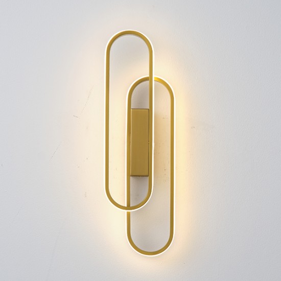 ΑΠΛΙΚΑ ΤΟΙΧΟΥ ΑΛΟΥΜΙΝΙΟ LED 18W 2340Lm 3000K 140x500mm ΧΡΥΣΟ ARTE ILLUMINA ELIX