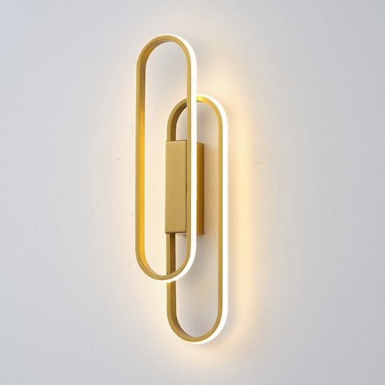 ΑΠΛΙΚΑ ΤΟΙΧΟΥ ΑΛΟΥΜΙΝΙΟ LED 18W 2340Lm 3000K 140x500mm ΧΡΥΣΟ ARTE ILLUMINA ELIX