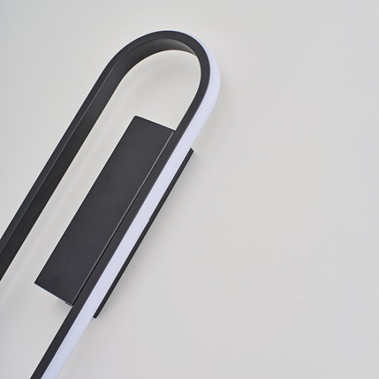 ΑΠΛΙΚΑ ΤΟΙΧΟΥ ΑΛΟΥΜΙΝΙΟ LED 11W 1430Lm 3000K 100x500mm ΜΑΥΡΟ ARTE ILLUMINA ELIX