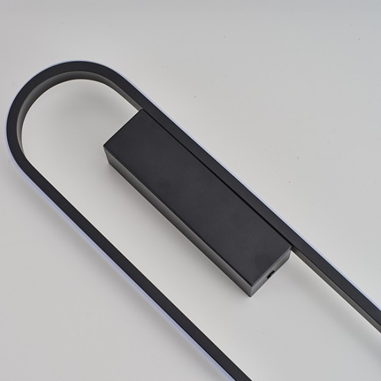 ΑΠΛΙΚΑ ΤΟΙΧΟΥ ΑΛΟΥΜΙΝΙΟ LED 11W 1430Lm 3000K 100x500mm ΜΑΥΡΟ ARTE ILLUMINA ELIX