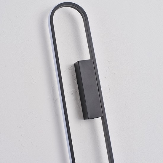 ΑΠΛΙΚΑ ΤΟΙΧΟΥ ΑΛΟΥΜΙΝΙΟ LED 18W 2340Lm 3000K 100x800mm ΜΑΥΡΟ ARTE ILLUMINA ELIX