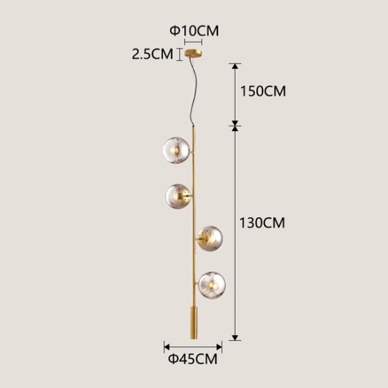 ΦΩΤΙΣΤΙΚΟ ΚΡΕΜΑΣΤΟ 4xE27 ΧΡΥΣΟ
