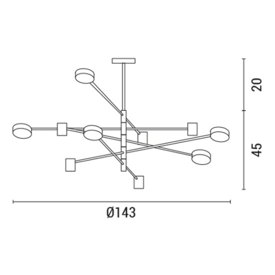 ΦΩΤΙΣΤΙΚΟ ΚΡΕΜΑΣΤΟ ΚΡΕΜΑΣΤΟ 10ΦΩΤΟ LED 60W ΧΡΥΣΟ