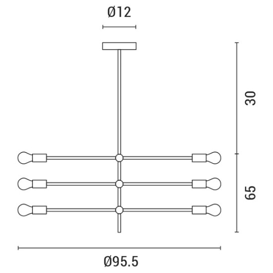 ΦΩΤΙΣΤΙΚΟ ΚΡΕΜΑΣΤΟ 6xΕ27 ΛΕΥΚΟ