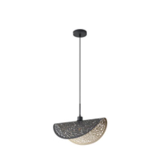 ΦΩΤΙΣΤΙΚΟ ΚΡΕΜΑΣΤΟ ΜΕΤΑΛΛΟ ΜΟΝΟΦΩΤΟ 1XE27 Max 15W 450X250X1680mm ΜΑΥΡΟ-ΧΡΥΣΟ  GALILEA