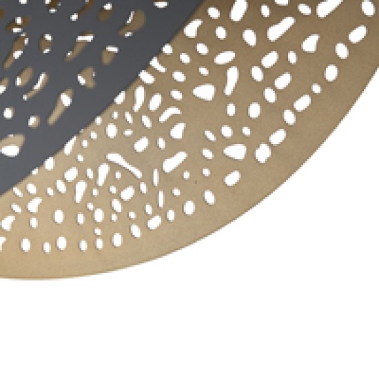 ΦΩΤΙΣΤΙΚΟ ΚΡΕΜΑΣΤΟ ΜΕΤΑΛΛΟ ΜΟΝΟΦΩΤΟ 1XE27 Max 15W 600X300X1680mm ΜΑΥΡΟ-ΧΡΥΣΟ  GALILEA