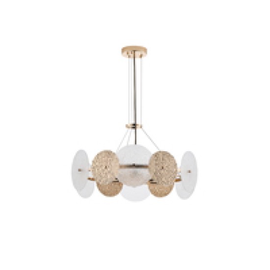 ΦΩΤΙΣΤΙΚΟ KΡΕΜΑΣΤΟ 6XE14 ΜΑΧ 40W Φ560H670mm ΧΡΥΣΟ ARTE ILLUMINA GLOW