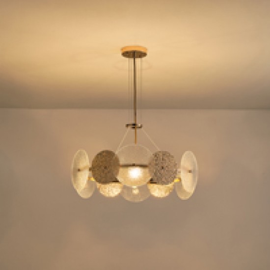 ΦΩΤΙΣΤΙΚΟ KΡΕΜΑΣΤΟ 6XE14 ΜΑΧ 40W Φ560H670mm ΧΡΥΣΟ ARTE ILLUMINA GLOW