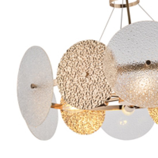 ΦΩΤΙΣΤΙΚΟ KΡΕΜΑΣΤΟ 6XE14 ΜΑΧ 40W Φ560H670mm ΧΡΥΣΟ ARTE ILLUMINA GLOW