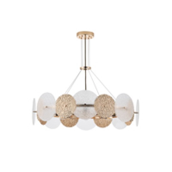 ΦΩΤΙΣΤΙΚΟ ΚΡΕΜΑΣΤΟ 8XE14 ΜΑΧ 40W Φ700H690mm ΧΡΥΣΟ ARTE ILLUMINA GLOW