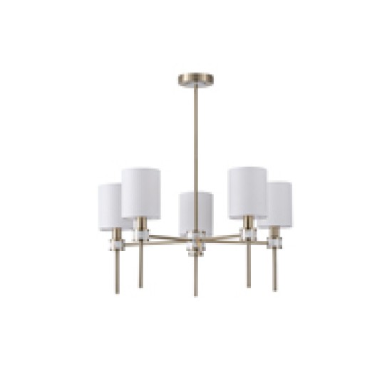 ΦΩΤΙΣΤΙΚΟ ΚΡΕΜΑΣΤΟ ΜΕΤΑΛΛΟ 5ΦΩΤΟ 5XE14 MAX 15W Φ680X720 ΕΦΕ ΜΑΡΜΑΡΟΥ ARTE ILLUMINA TIMELESS