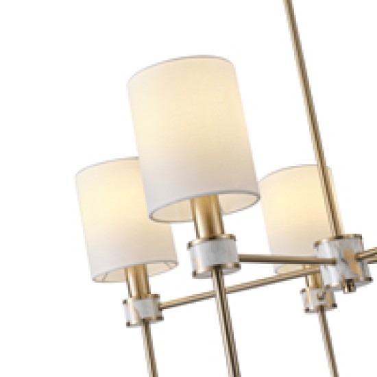 ΦΩΤΙΣΤΙΚΟ ΚΡΕΜΑΣΤΟ ΜΕΤΑΛΛΟ 5ΦΩΤΟ 5XE14 MAX 15W Φ680X720 ΕΦΕ ΜΑΡΜΑΡΟΥ ARTE ILLUMINA TIMELESS