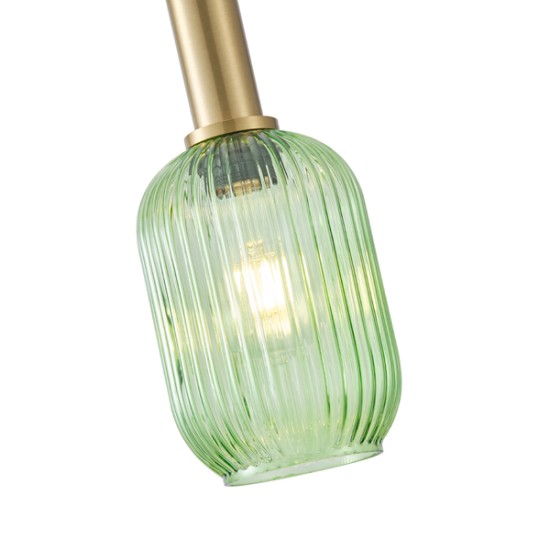 ΦΩΤΙΣΤΙΚΟ ΚΡΕΜΑΣΤΟ ΑΝΑΓΛΥΦΟ ΓΥΑΛΙ 1XΕ27 MAX 15W 130X200X1200mm ΠΡΑΣΙΝΟ ARTE ILLUMINA TOPAZ