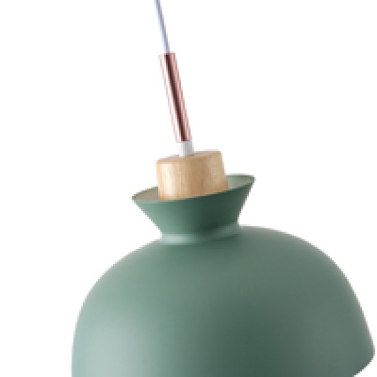 ΦΩΤΙΣΤΙΚΟ ΚΡΕΜΑΣΤΟ ΜΕΤΑΛΛΟ-ΞΥΛΟ ΜΟΝΟΦΩΤΟ 1XE27 Max 15W Φ280X1234mm ΠΡΑΣΙΝΟ-ΛΕΥΚΟ-ΞΥΛΟ  DIGNITY